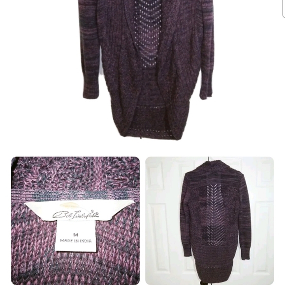 Bob Timberlake Navy & Purple Cardigan Sweater M - Picture 2 of 8